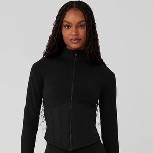 Alo Airbrush Corset Full Zip Jacket small